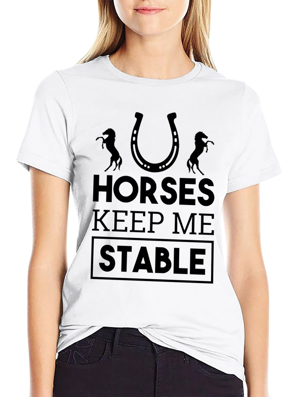 Horses Keep Me Stable Graphic Tee - Unisex