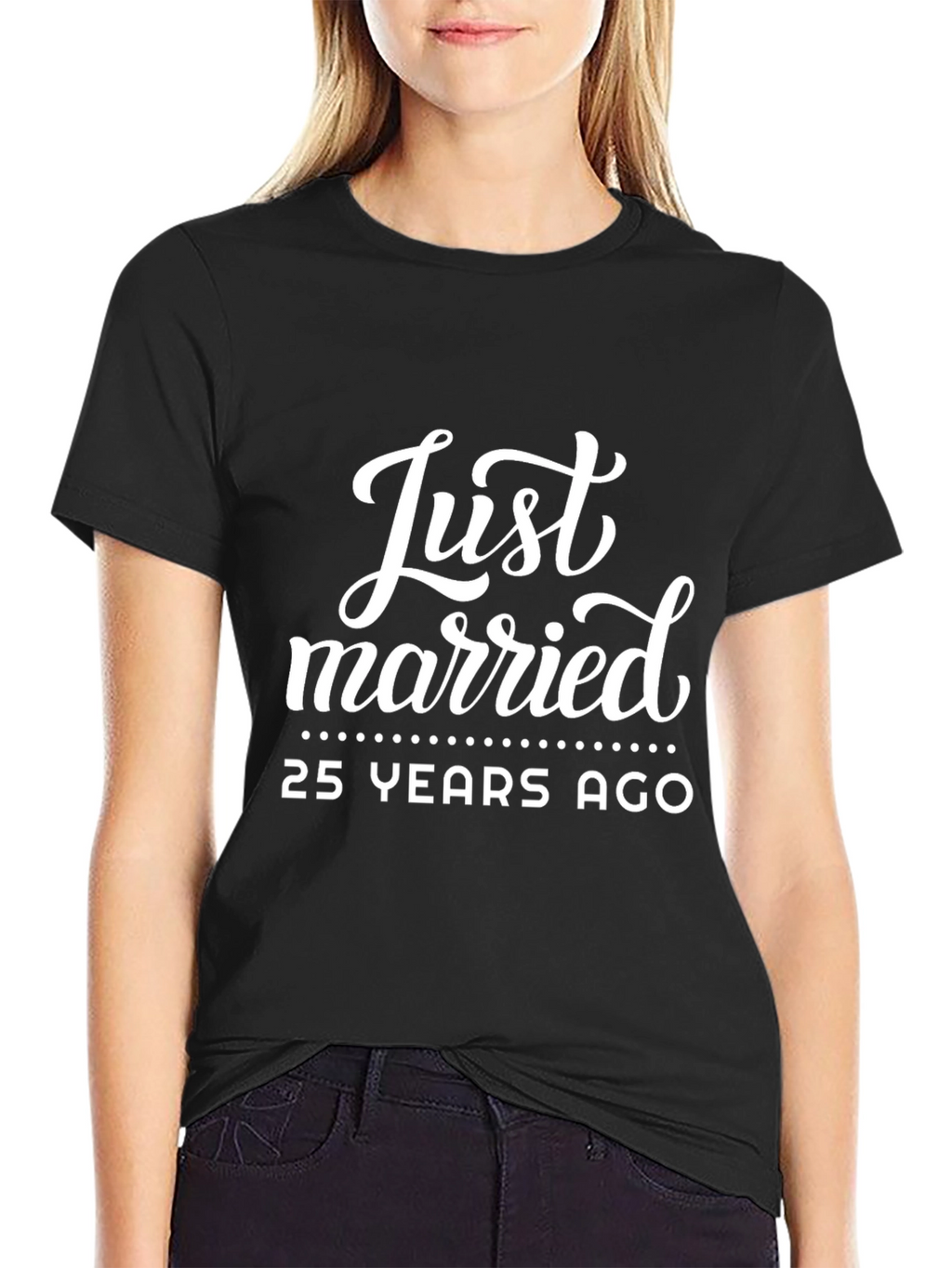 Just Married 25 Years Ago Anniversary T-Shirt