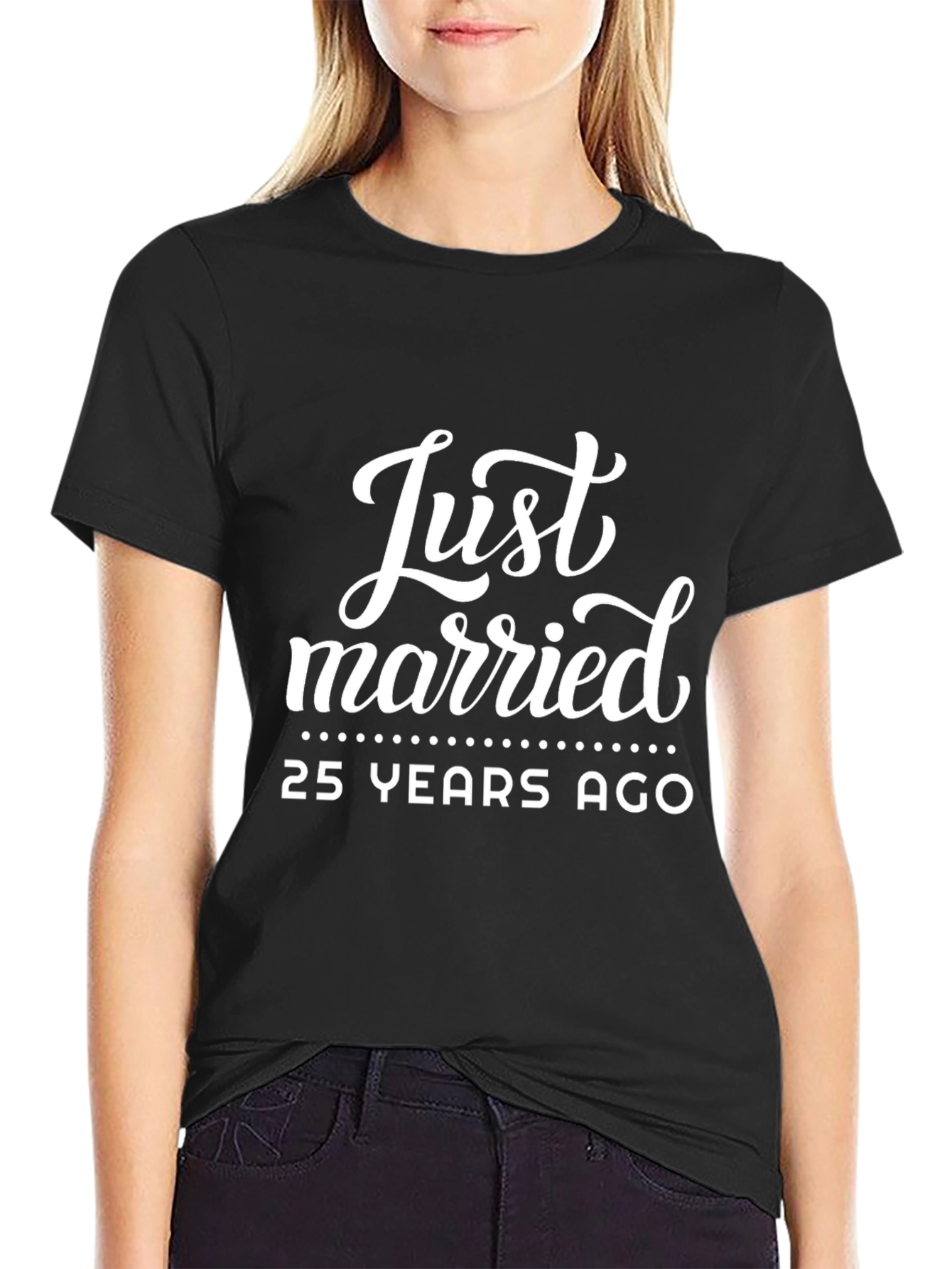 Just Married 25 Years Ago Anniversary T-Shirt