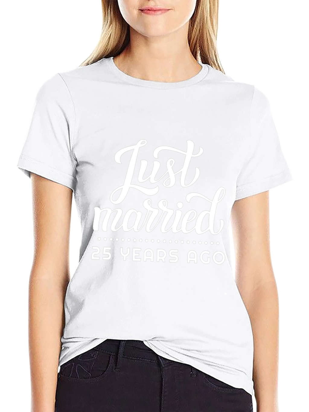 Just Married 25 Years Ago Anniversary T-Shirt