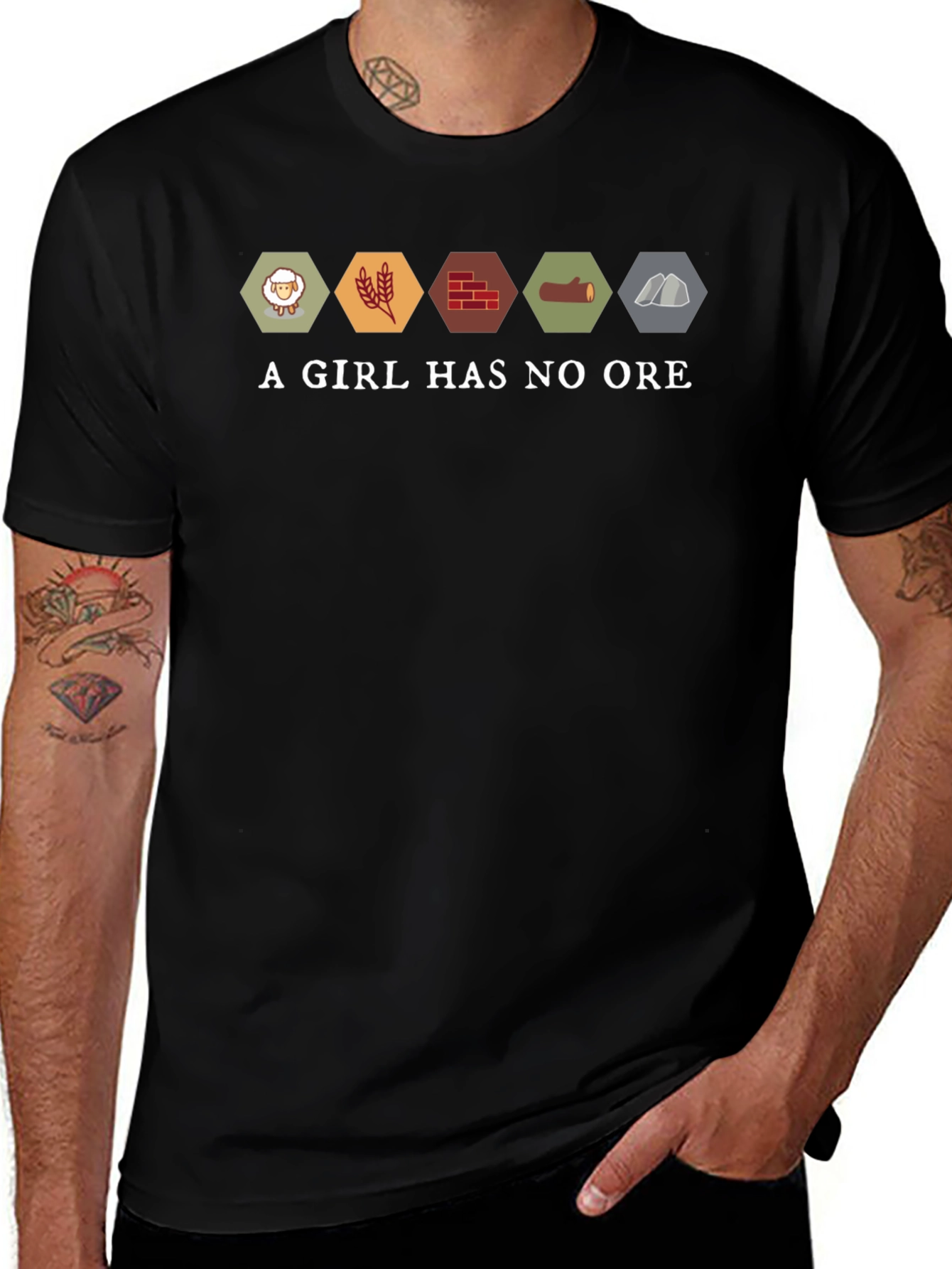 A Girl Has No Ore Graphic T-Shirt - Catan Funny Tee