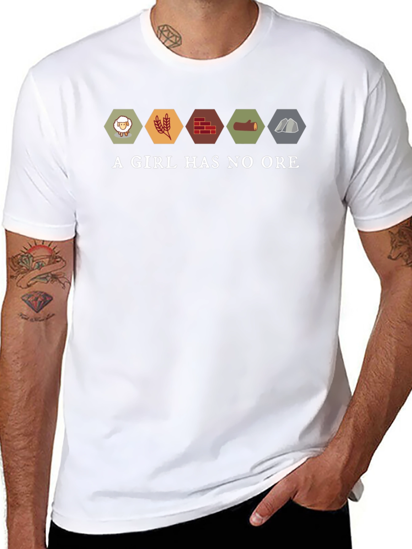 A Girl Has No Ore Graphic T-Shirt - Catan Funny Tee