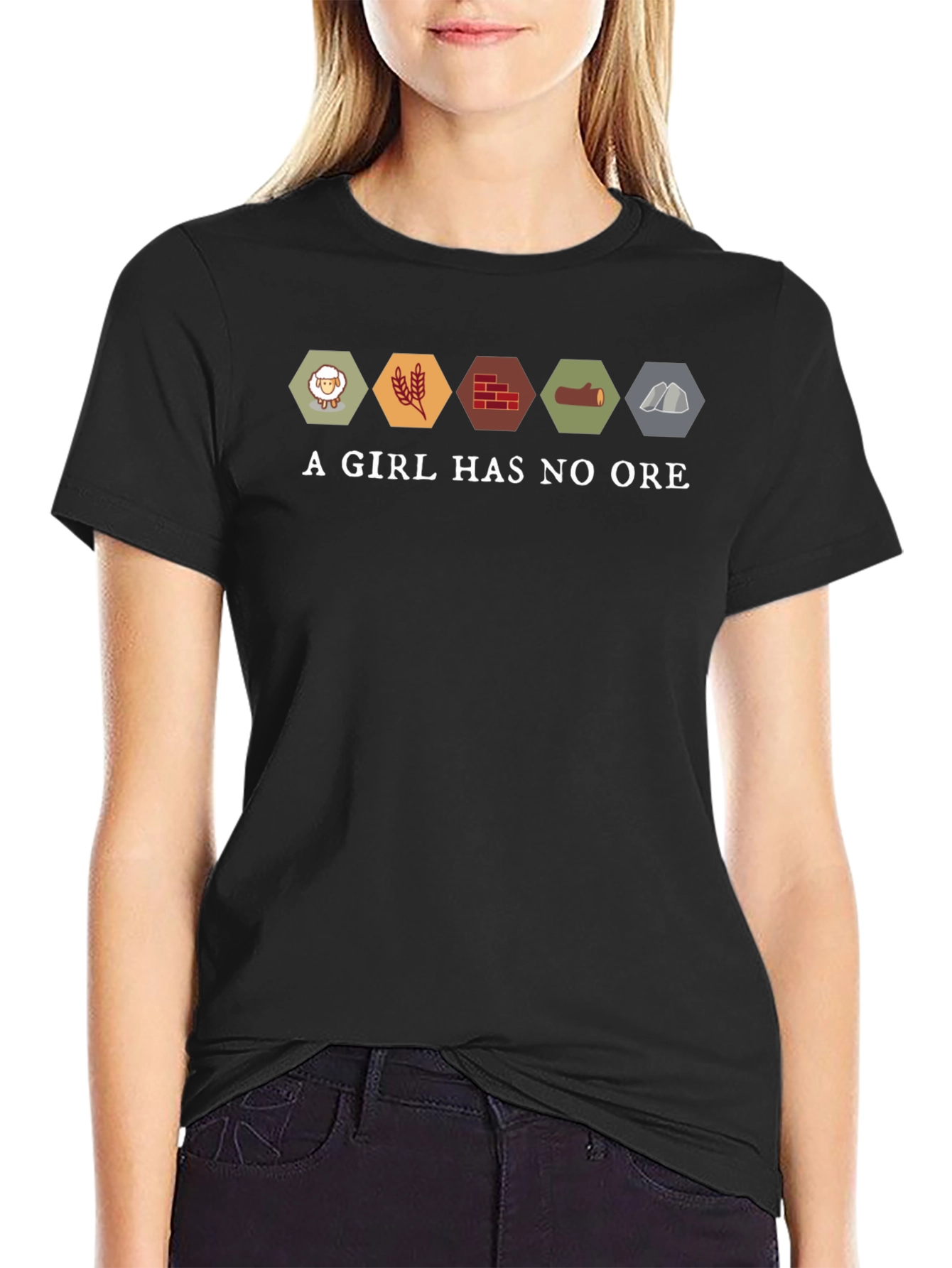 A Girl Has No Ore Graphic T-Shirt - Catan Funny Tee