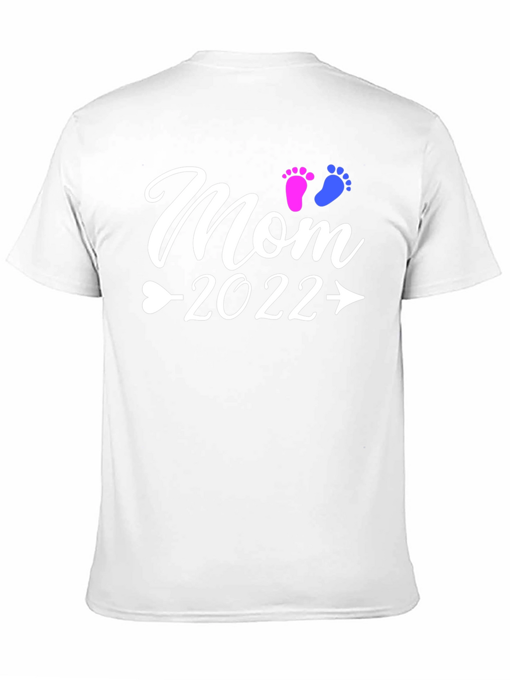 Mom 2022 Baby Footprints Graphic T-Shirt