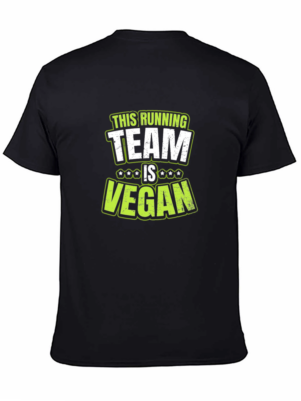 Vegan Running Team T-Shirt - Black Cotton Tee