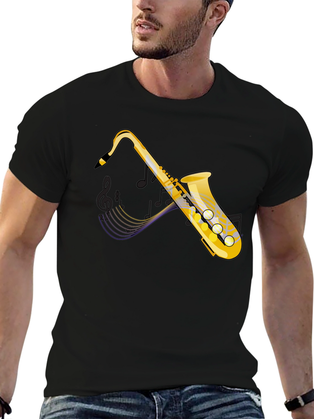 Saxophone Music Lover Graphic Tee