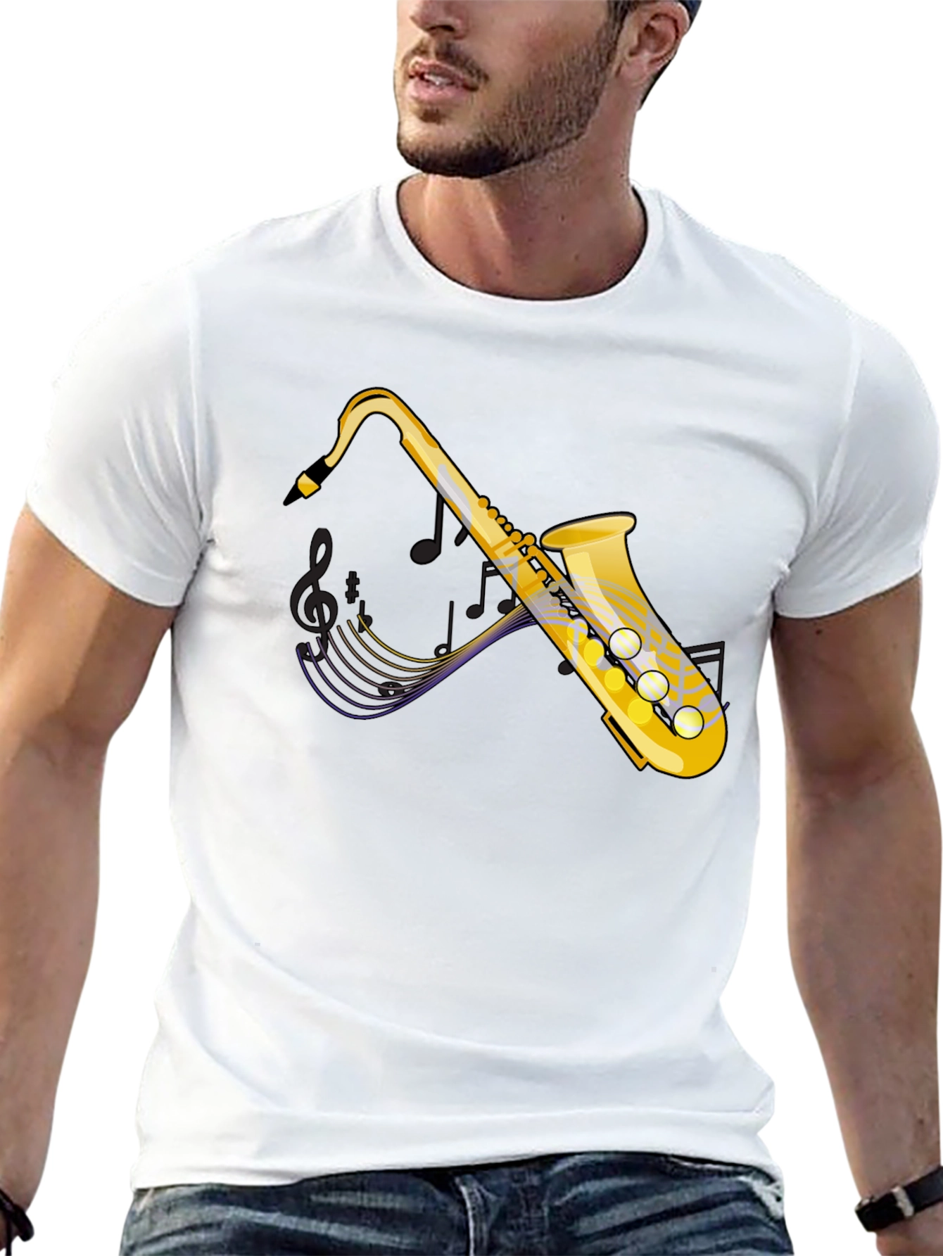Saxophone Music Lover Graphic Tee