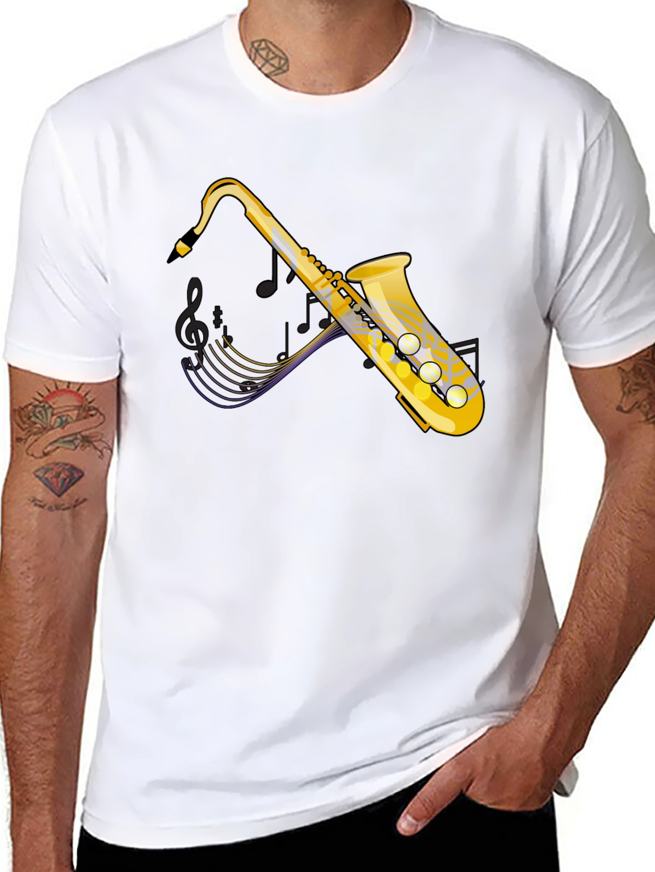 Saxophone Music Lover Graphic Tee