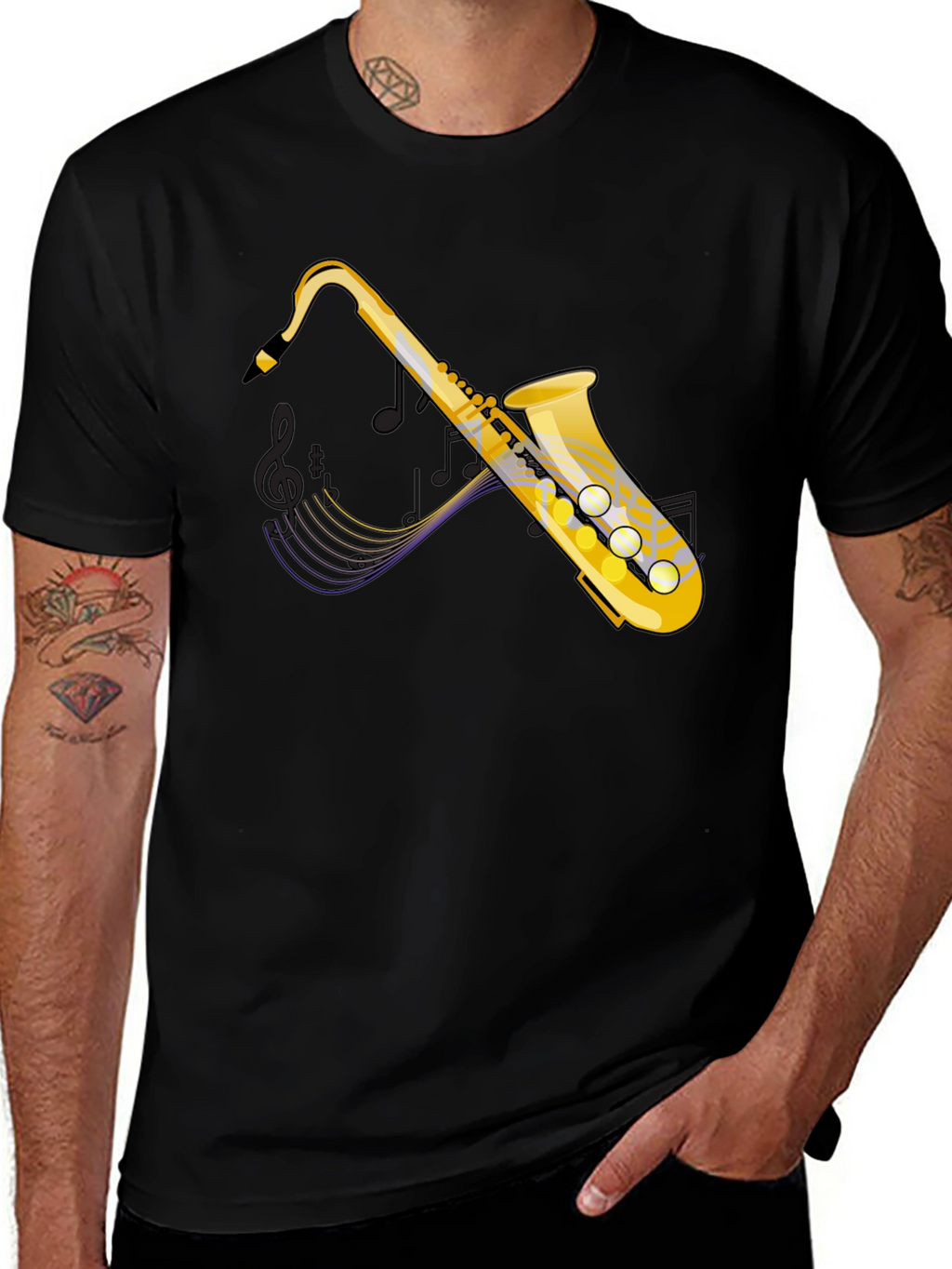 Saxophone Music Lover Graphic Tee