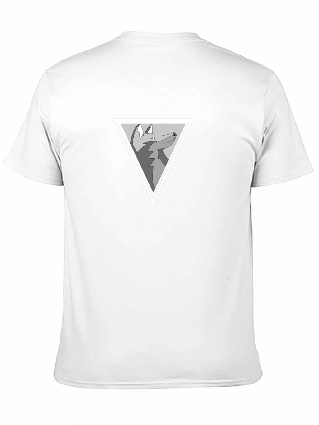 Modern Wolf Triangle Graphic Black T-Shirt
