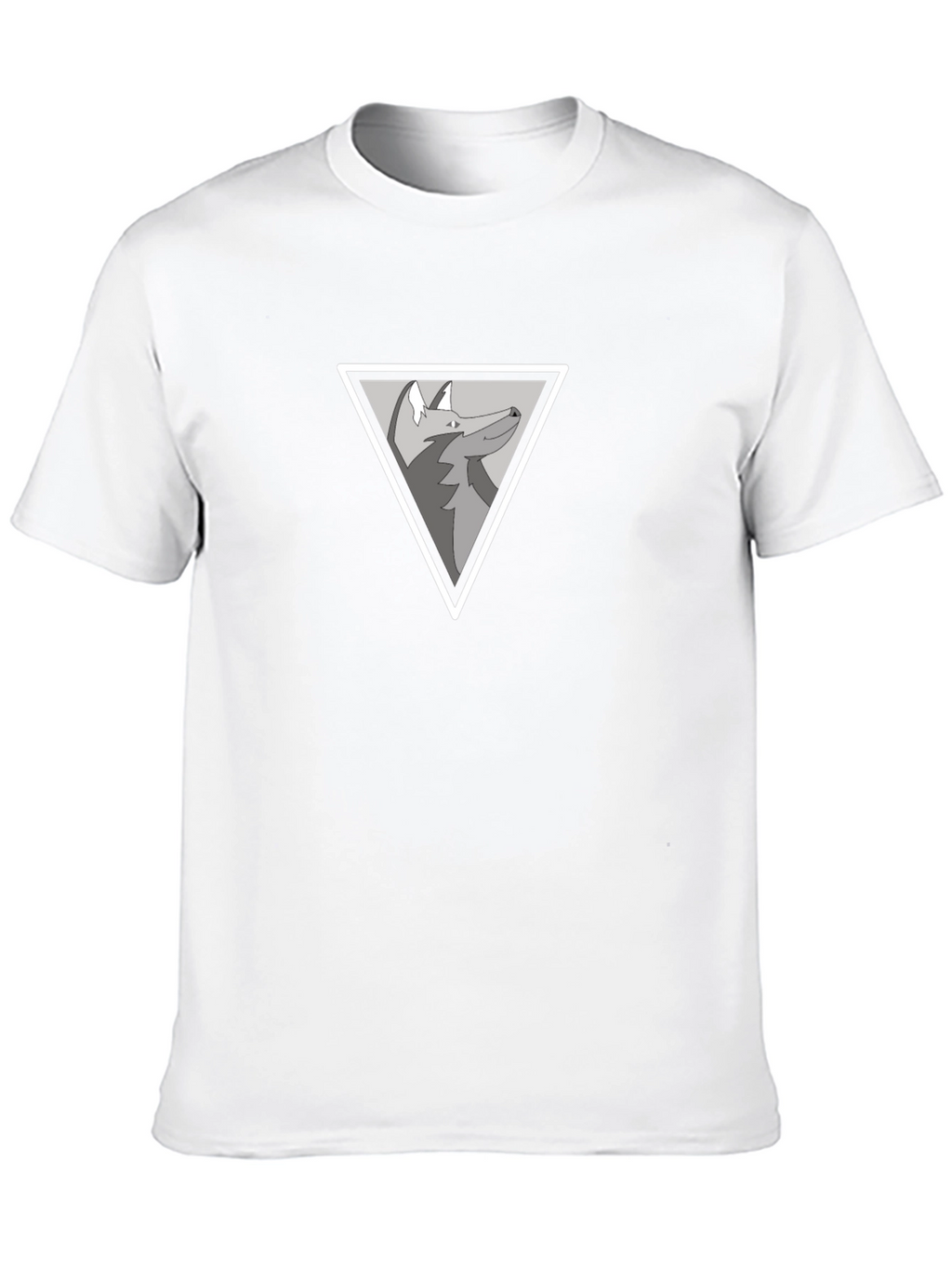 Modern Wolf Triangle Graphic Black T-Shirt