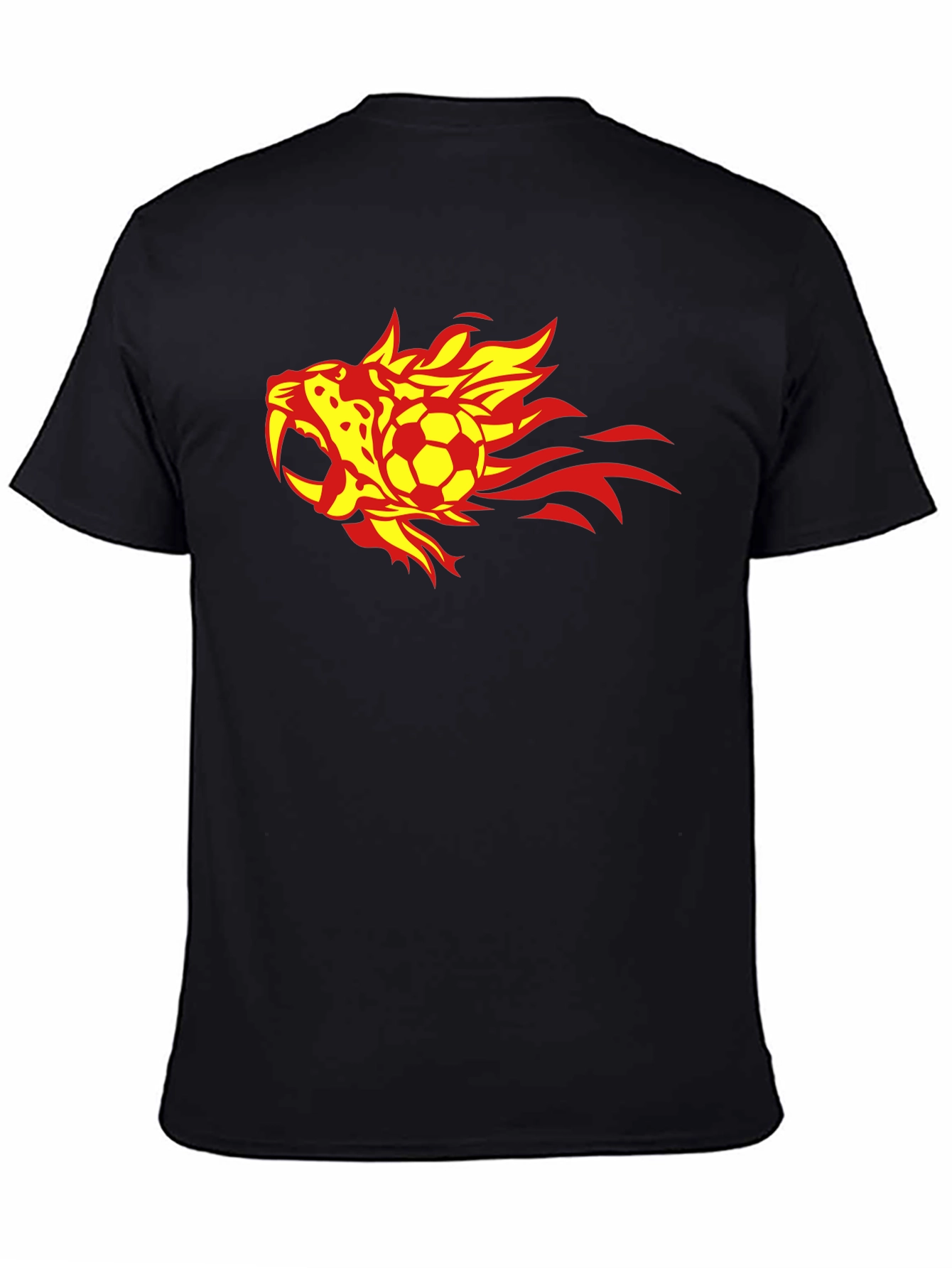 Fiery Soccer T-Shirt - Black