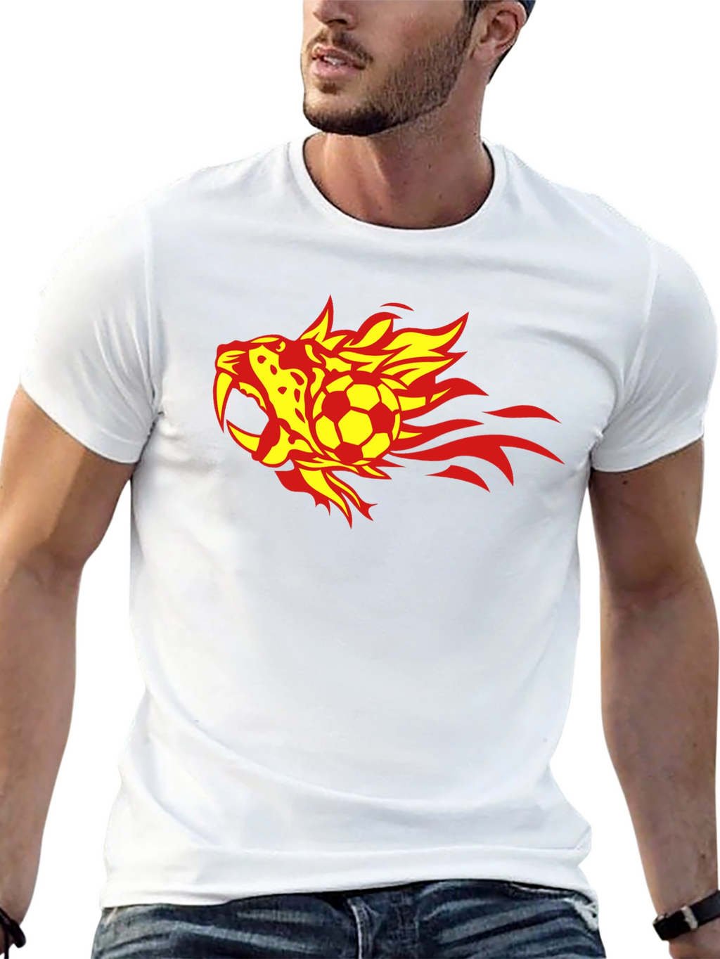 Fiery Soccer T-Shirt - Black