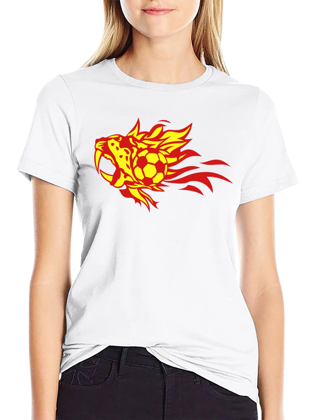 Fiery Soccer T-Shirt - Black