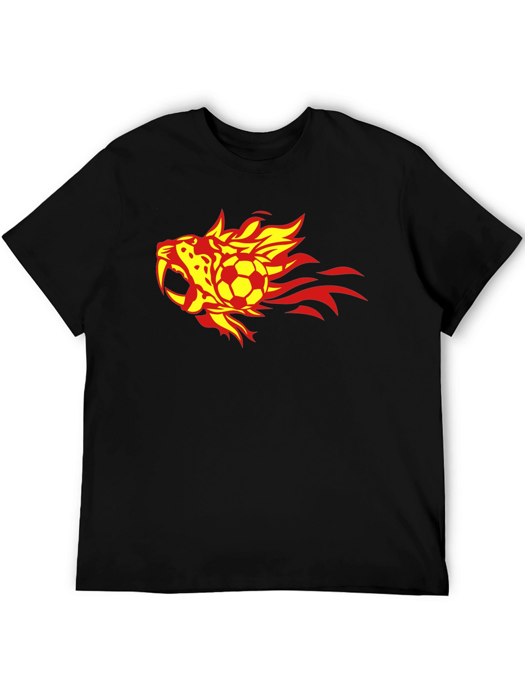 Fiery Soccer T-Shirt - Black