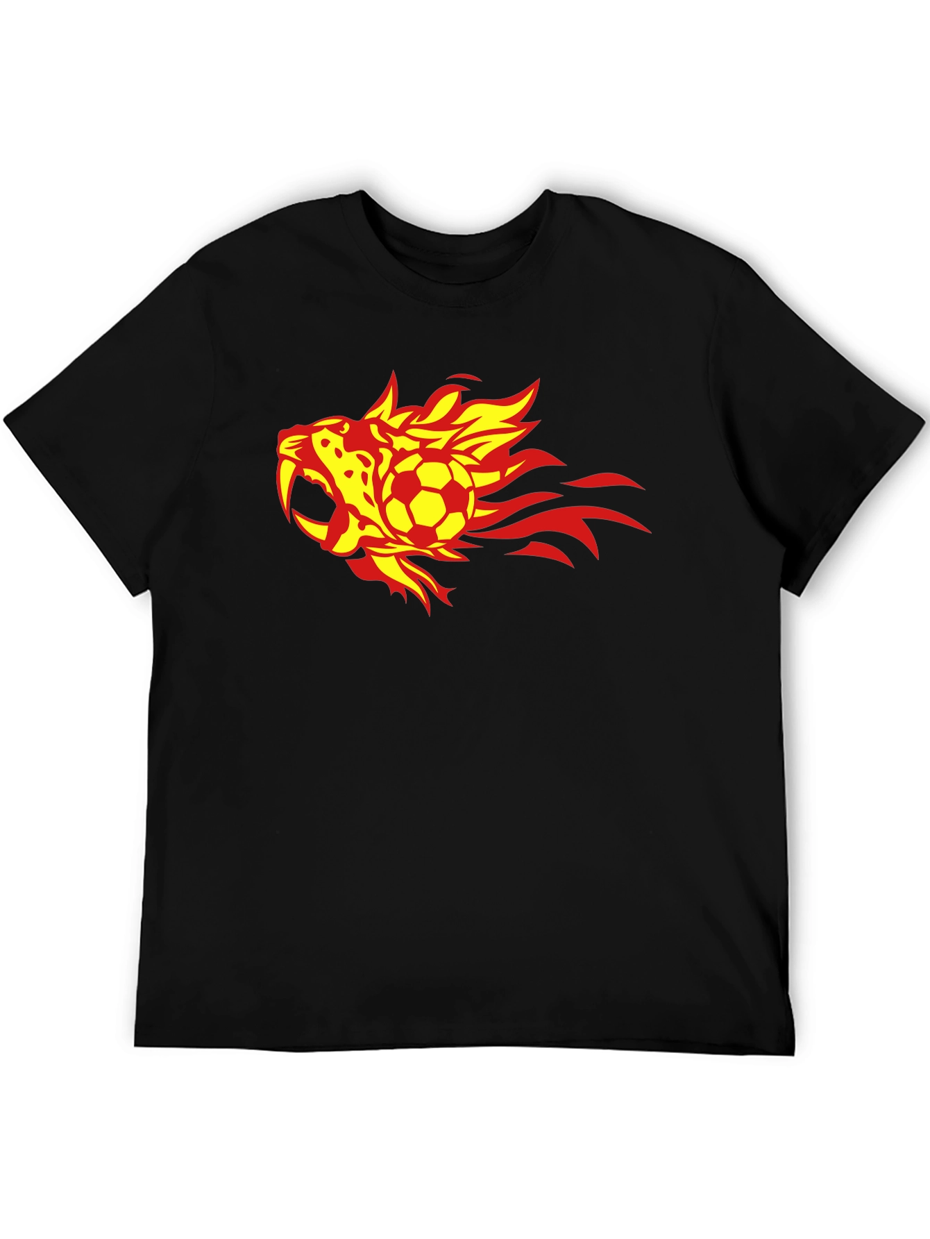 Fiery Soccer T-Shirt - Black
