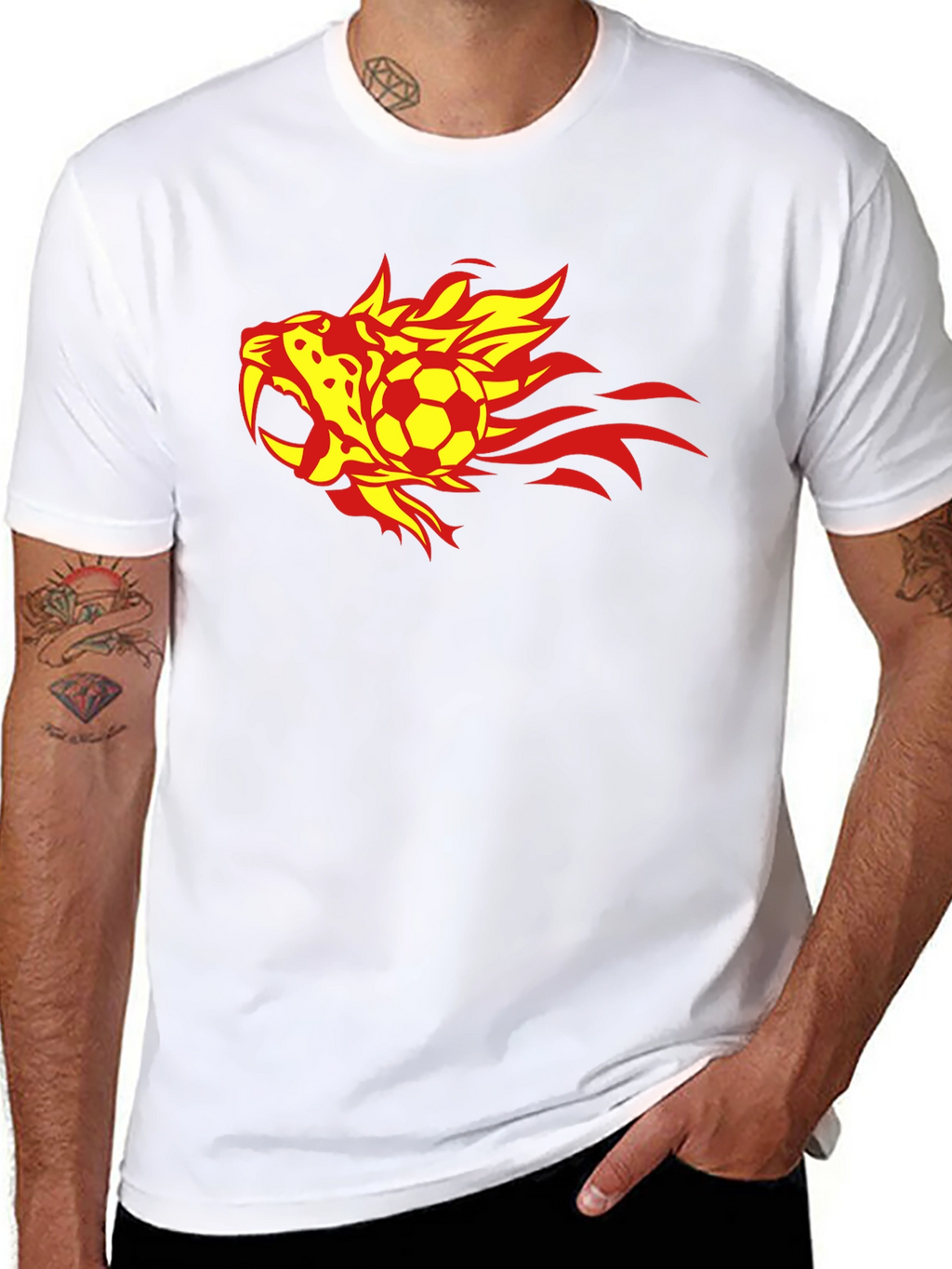 Fiery Soccer T-Shirt - Black