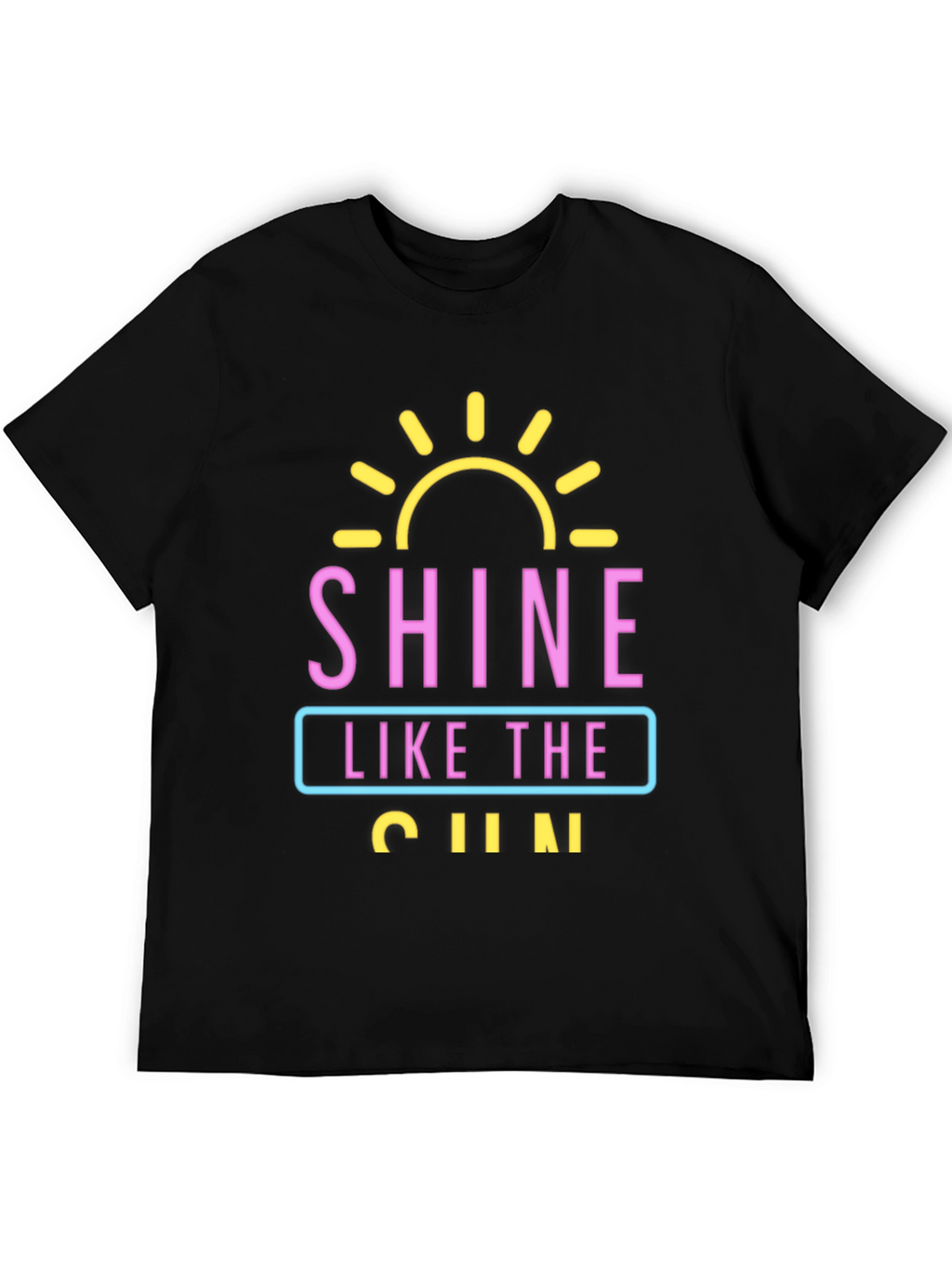 Shine Like The Sun Graphic Black T-Shirt
