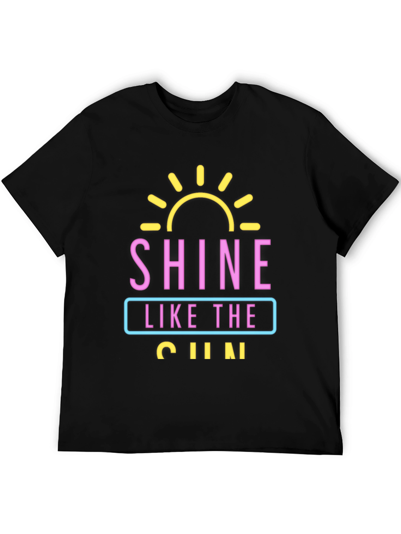 Shine Like The Sun Graphic Black T-Shirt