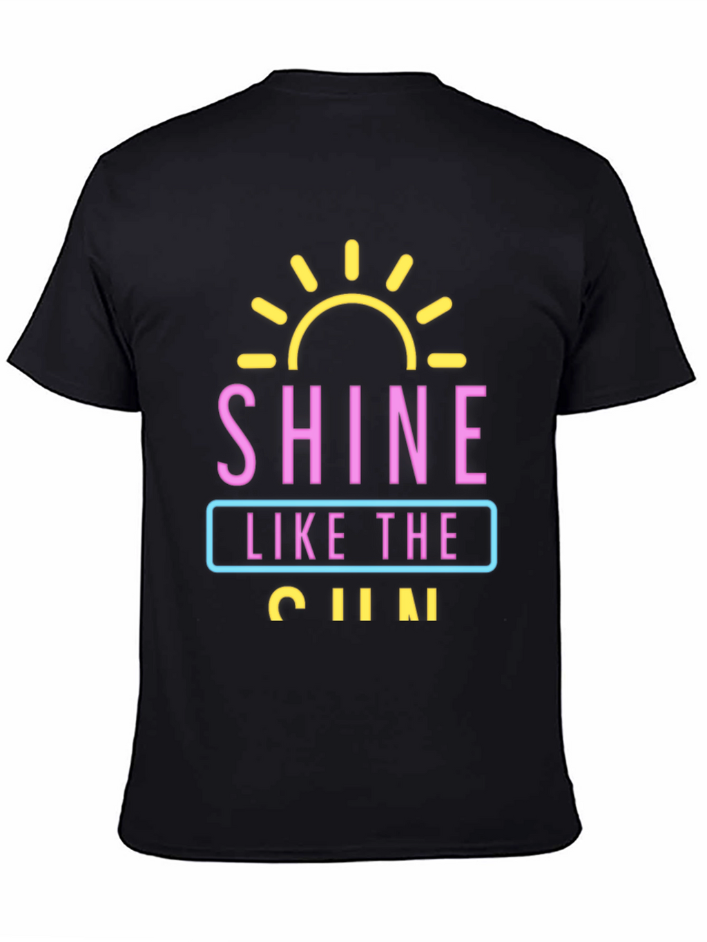 Shine Like The Sun Graphic Black T-Shirt