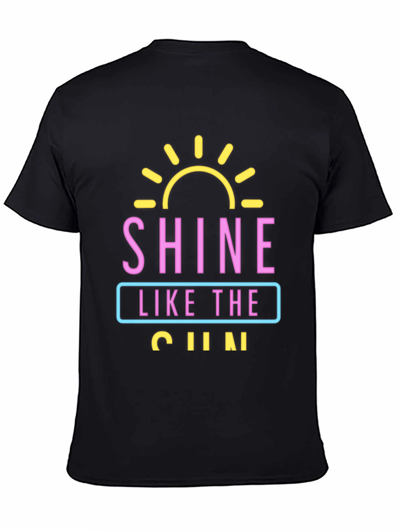 Shine Like The Sun Graphic Black T-Shirt