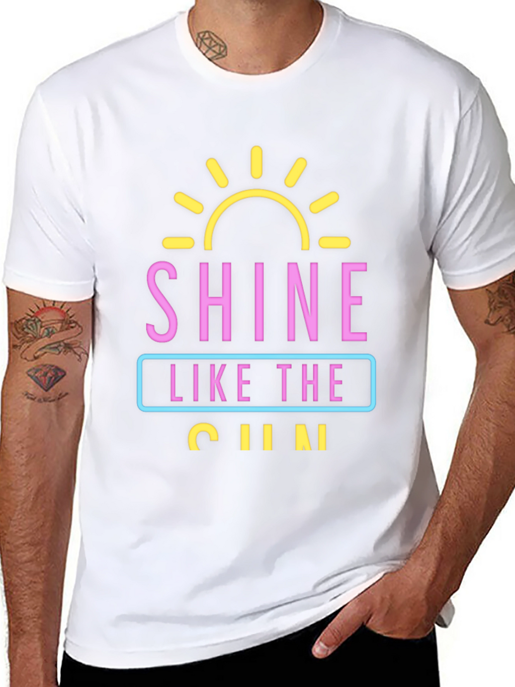 Shine Like The Sun Graphic Black T-Shirt
