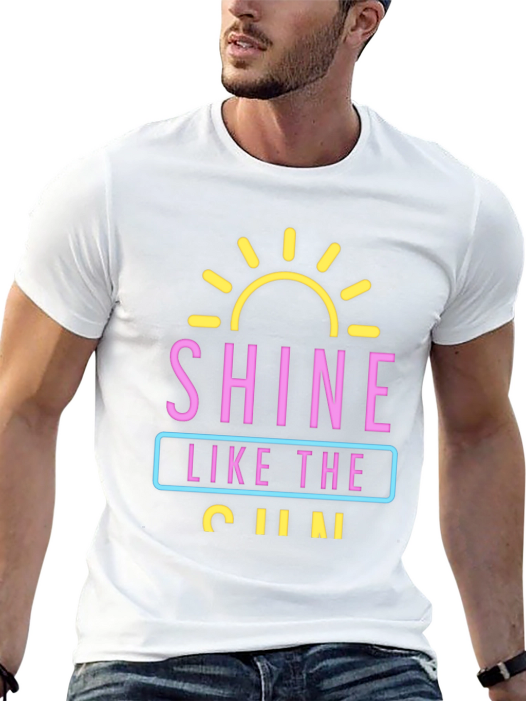 Shine Like The Sun Graphic Black T-Shirt