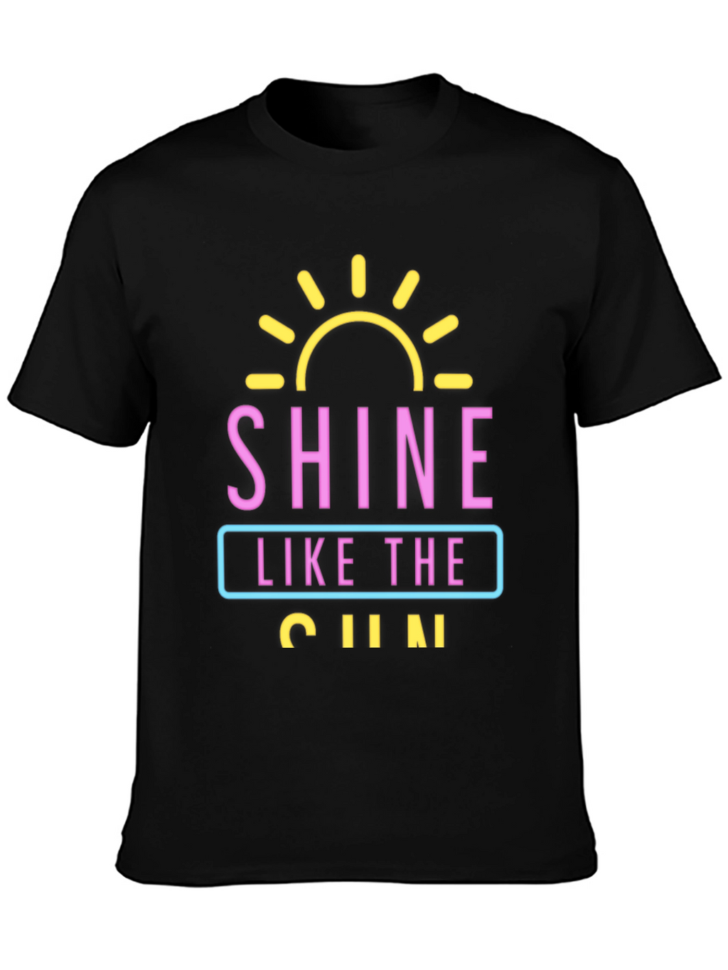 Shine Like The Sun Graphic Black T-Shirt