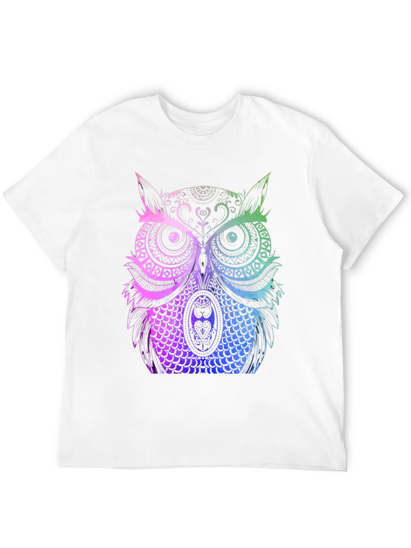 Rainbow Owl Graphic Tee - Unique Design T-Shirt