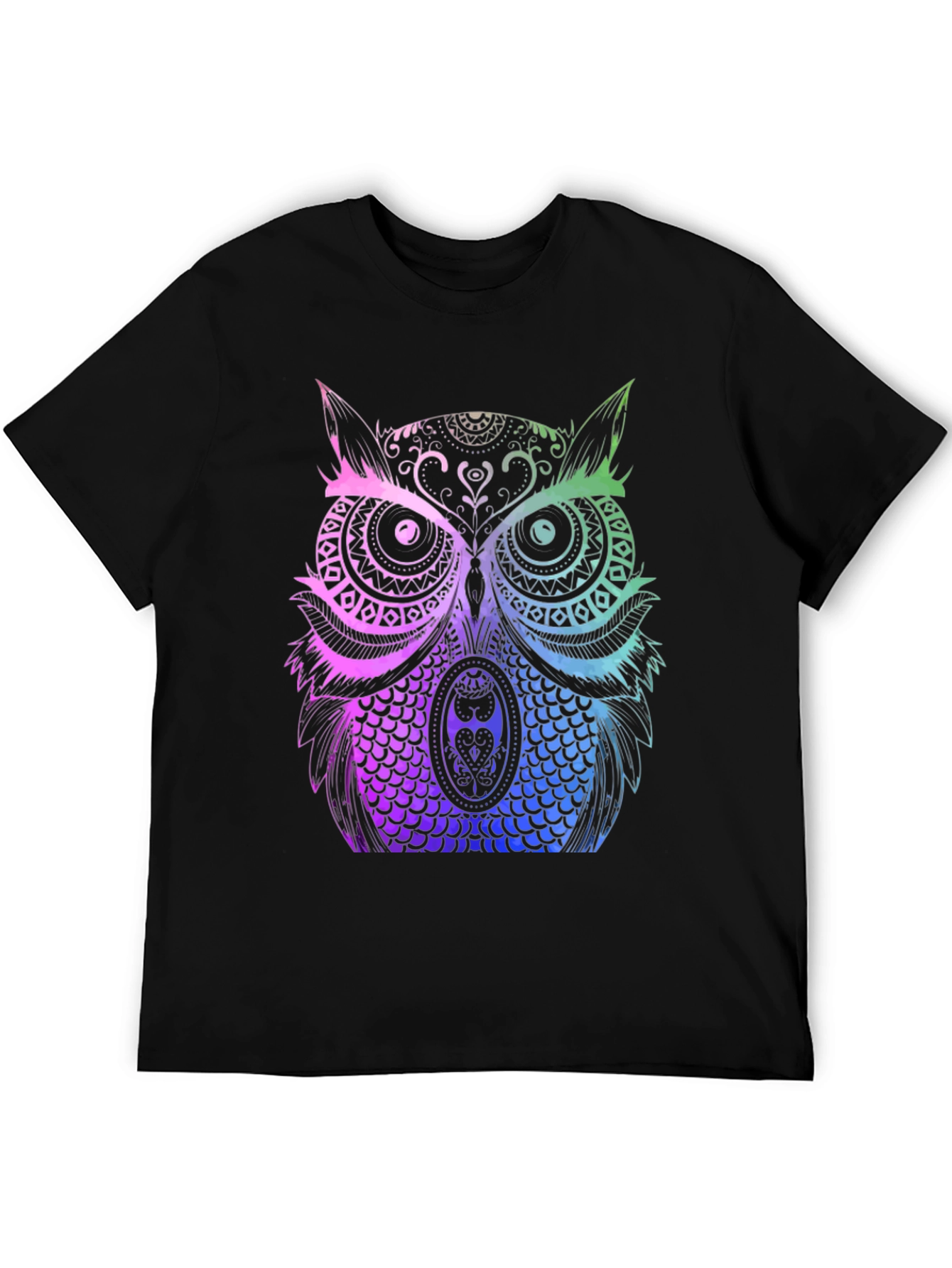 Rainbow Owl Graphic Tee - Unique Design T-Shirt