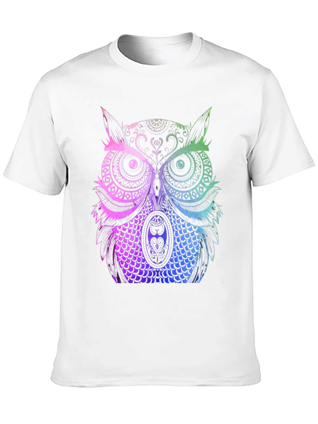 Rainbow Owl Graphic Tee - Unique Design T-Shirt