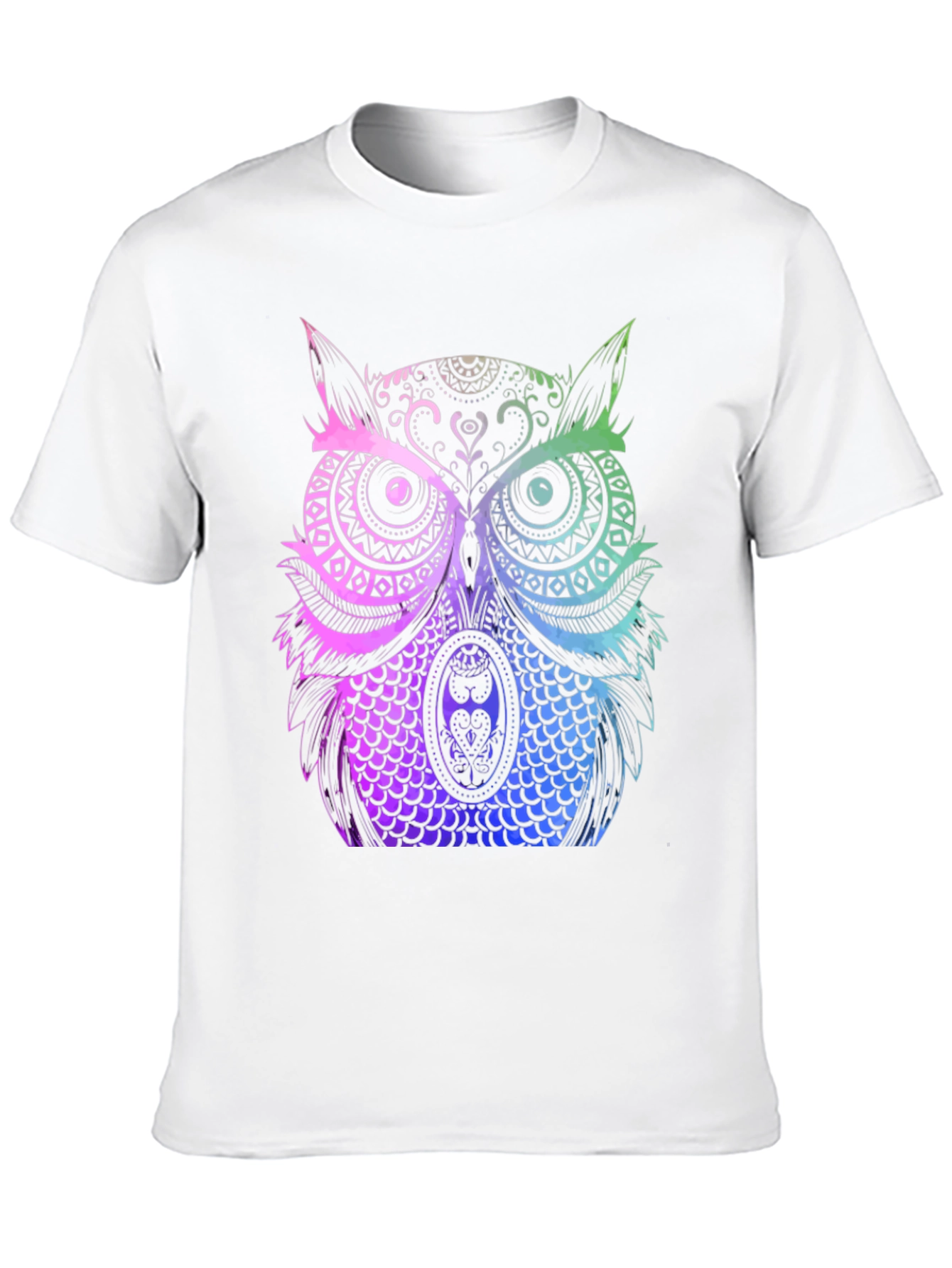 Rainbow Owl Graphic Tee - Unique Design T-Shirt