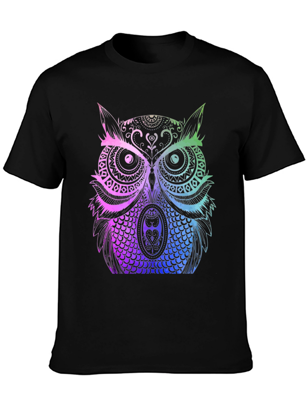 Rainbow Owl Graphic Tee - Unique Design T-Shirt