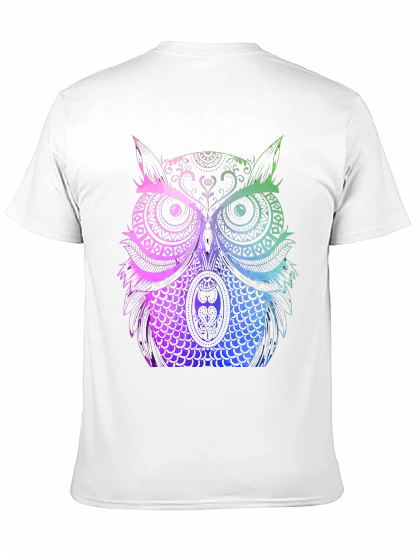 Rainbow Owl Graphic Tee - Unique Design T-Shirt