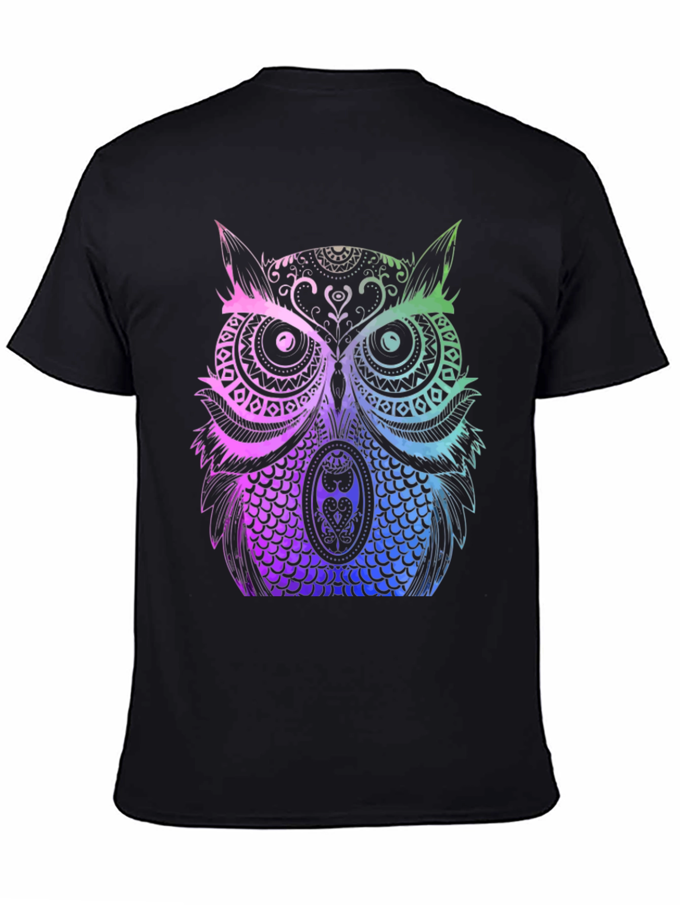Rainbow Owl Graphic Tee - Unique Design T-Shirt