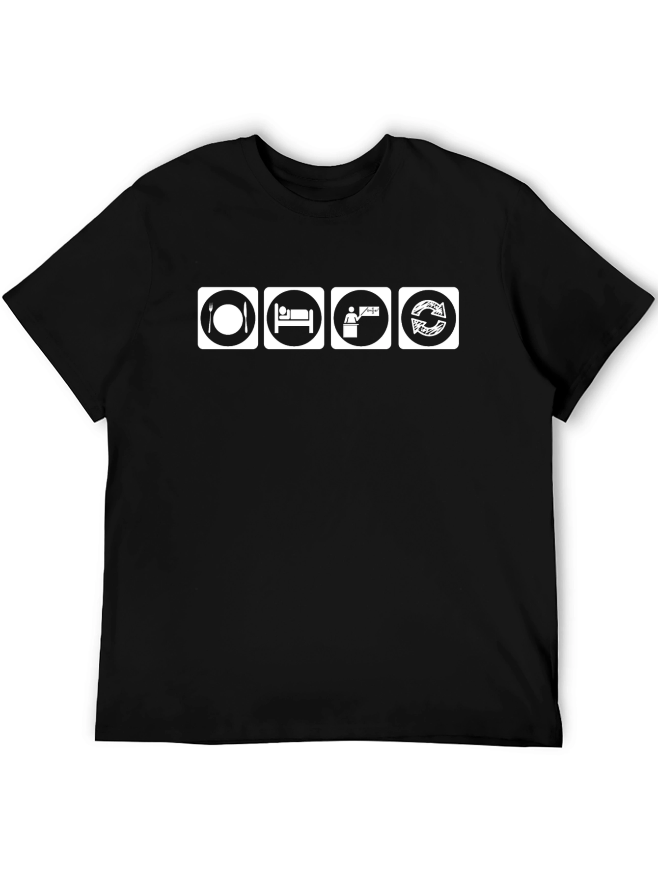 Eat Sleep Teach Repeat T-Shirt - Black