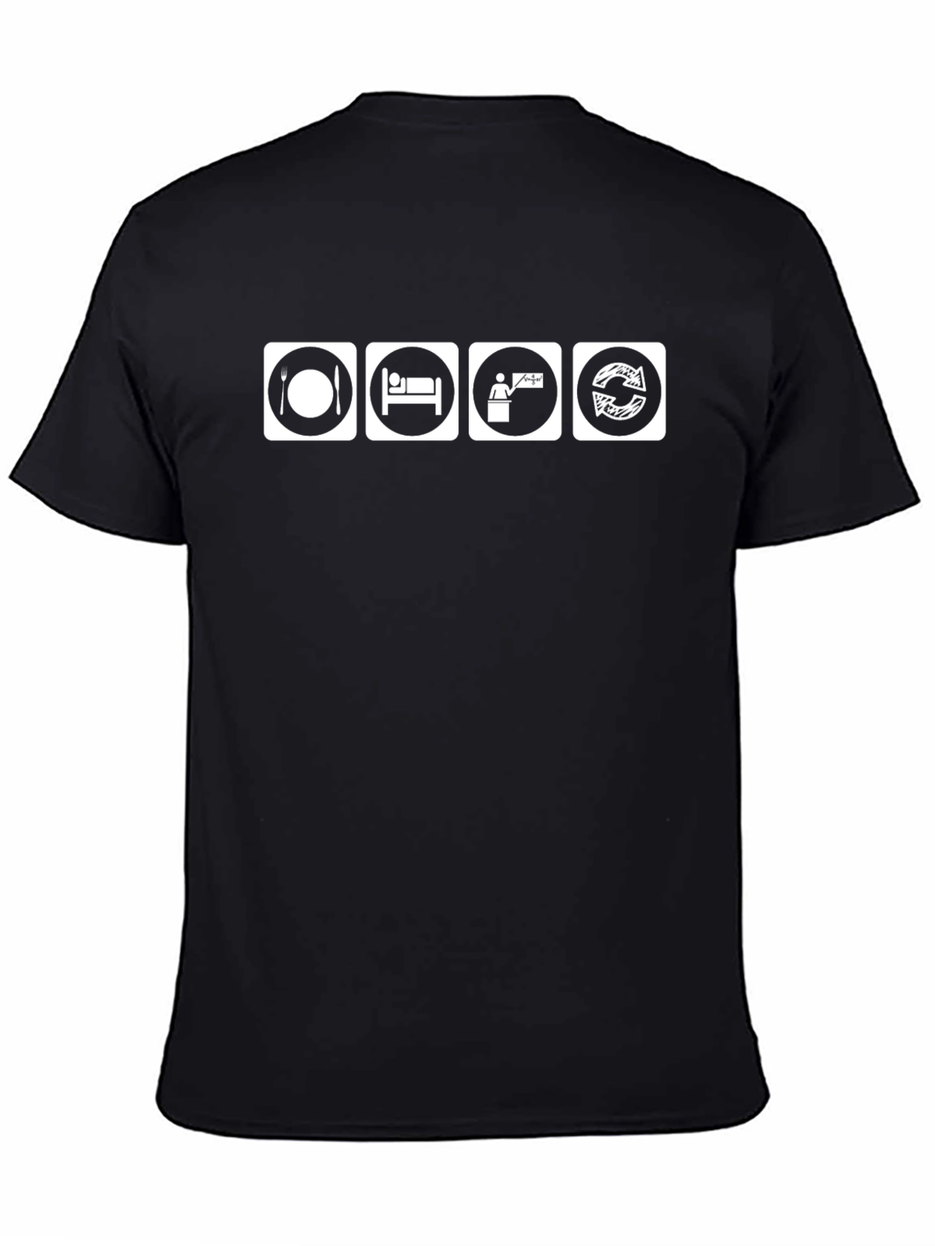 Eat Sleep Teach Repeat T-Shirt - Black