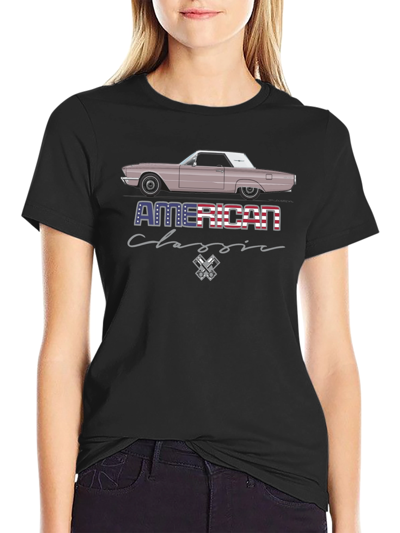 American Classic Car Graphic T-Shirt