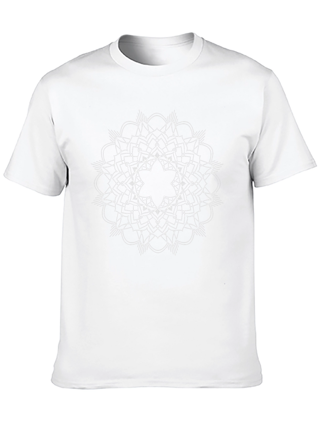 Geometric Mandala Graphic Tee - Modern Unisex T-Shirt