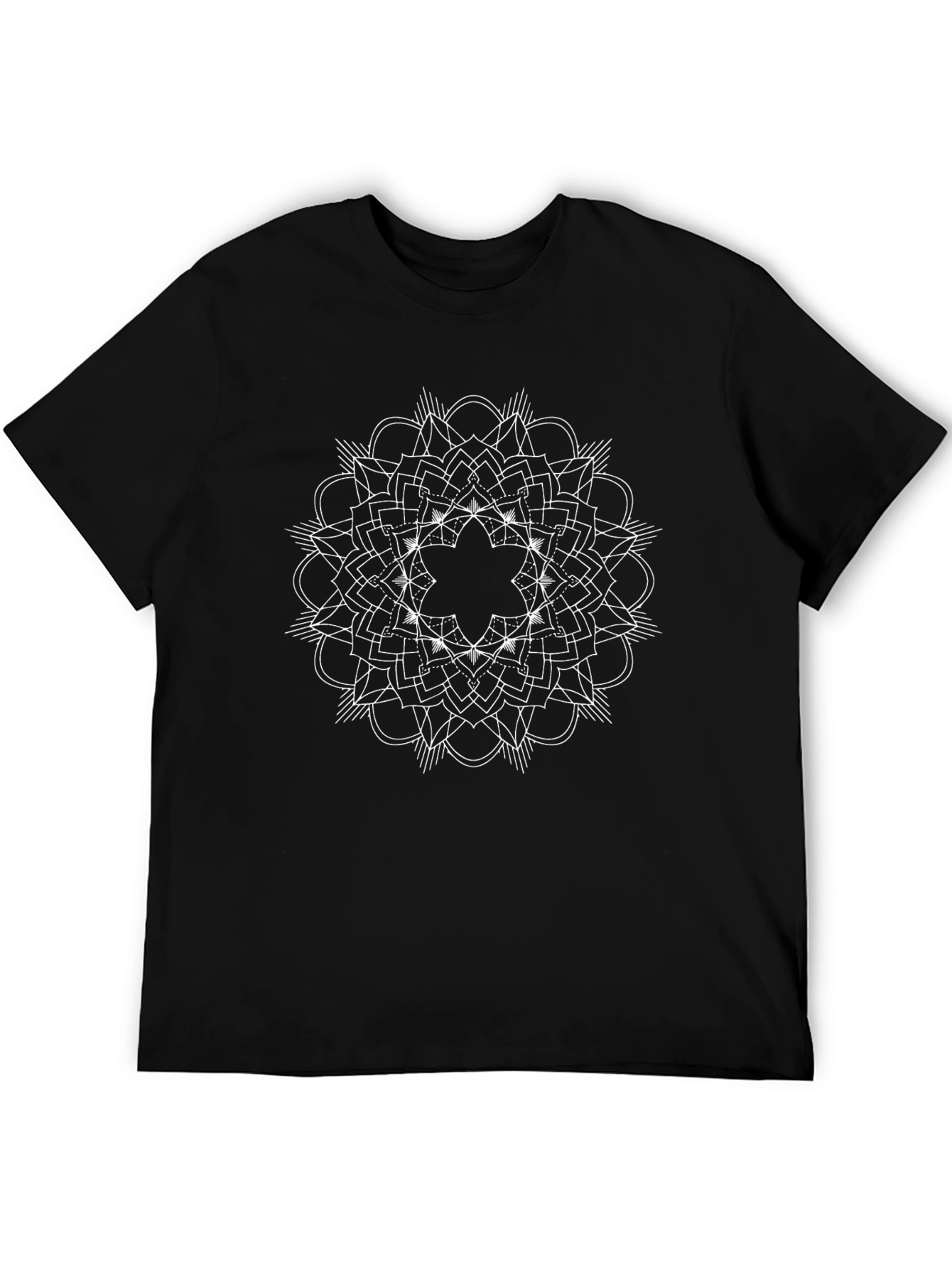 Geometric Mandala Graphic Tee - Modern Unisex T-Shirt