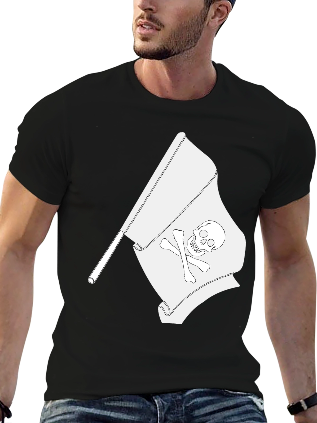 Pirate Flag Graphic Tee - Skull & Crossbones T-Shirt