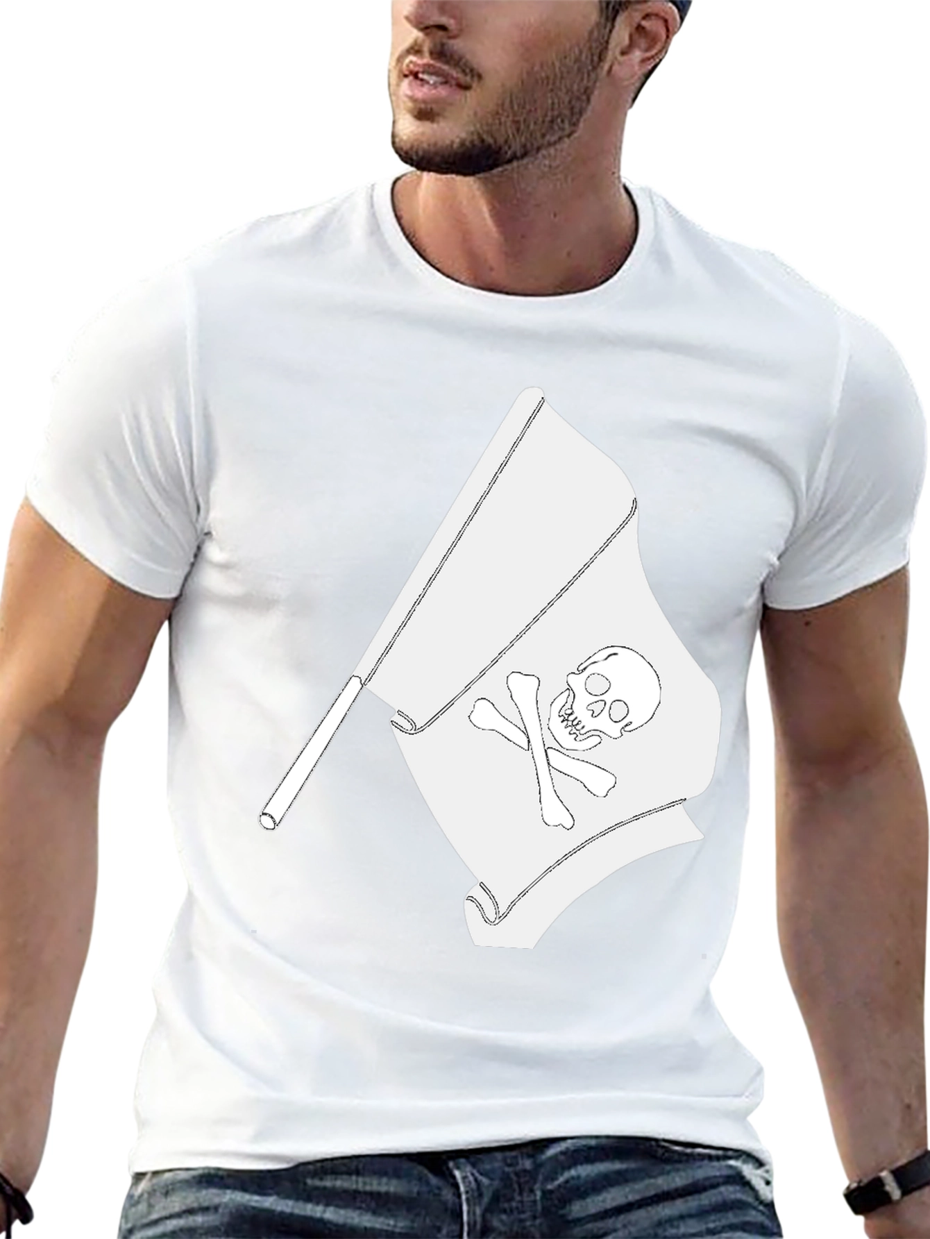 Pirate Flag Graphic Tee - Skull & Crossbones T-Shirt