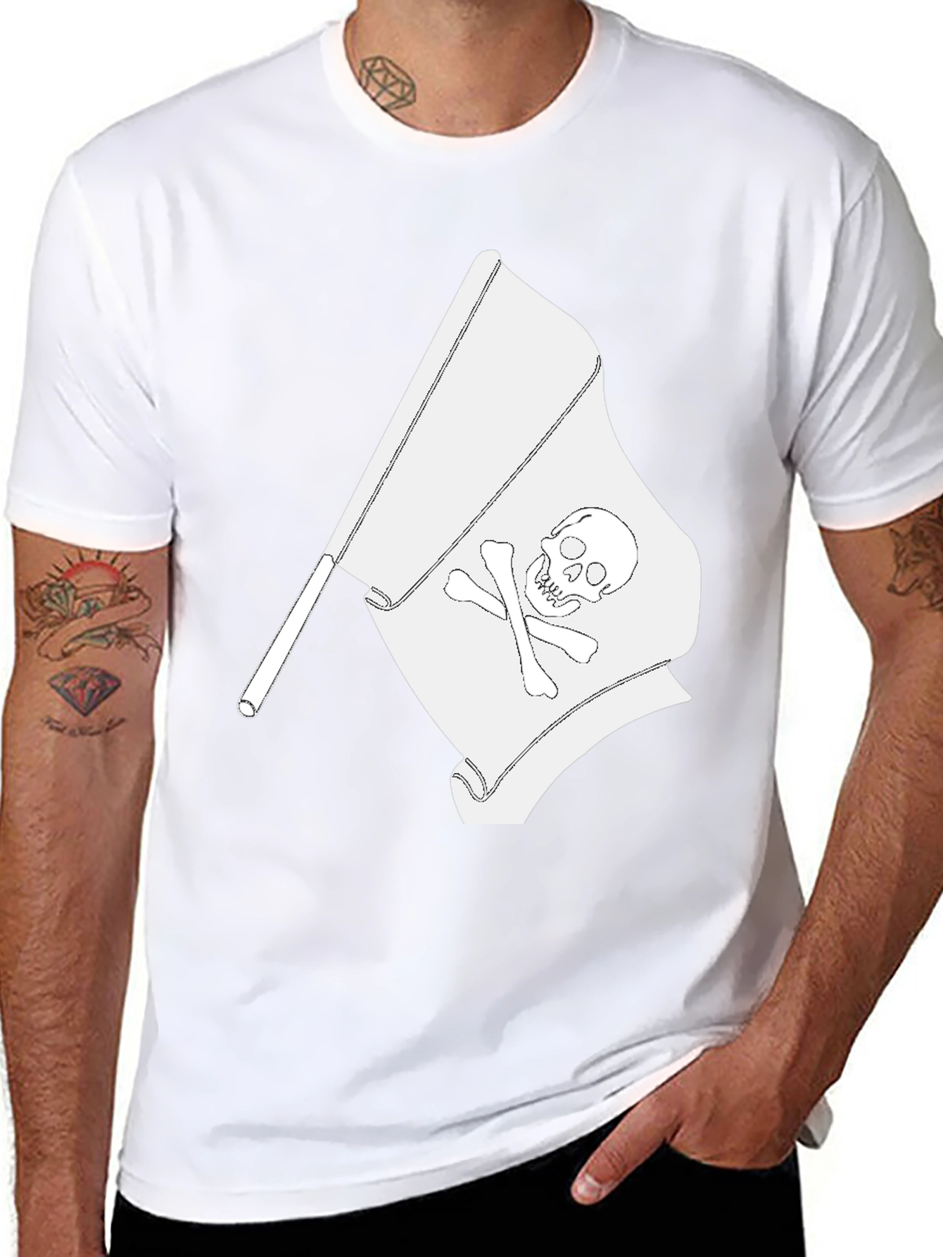 Pirate Flag Graphic Tee - Skull & Crossbones T-Shirt