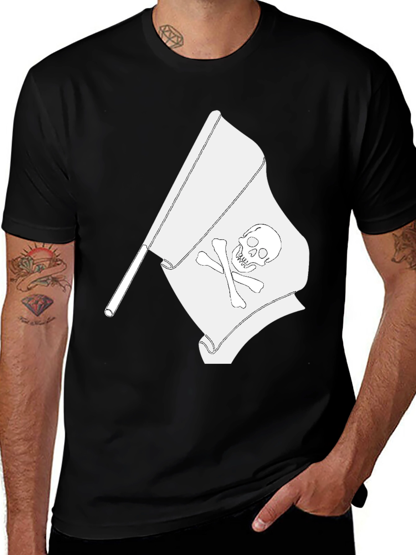 Pirate Flag Graphic Tee - Skull & Crossbones T-Shirt