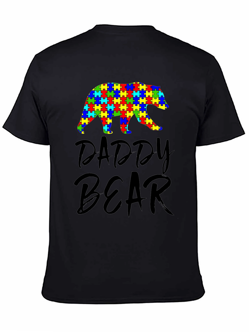 Daddy Bear Autism Awareness Puzzle Piece T-Shirt