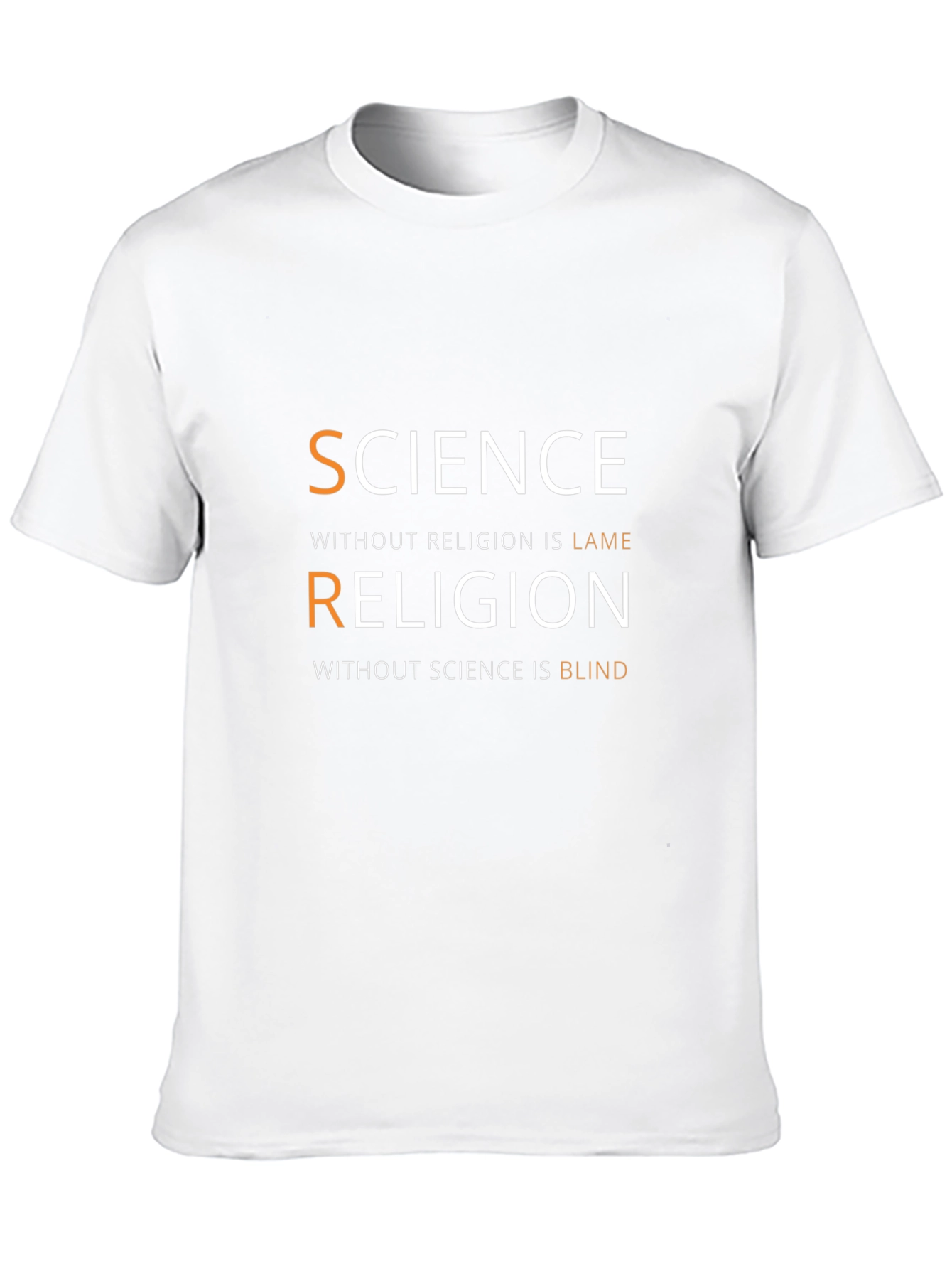 Science & Religion Graphic T-Shirt - Smart Casual Tee