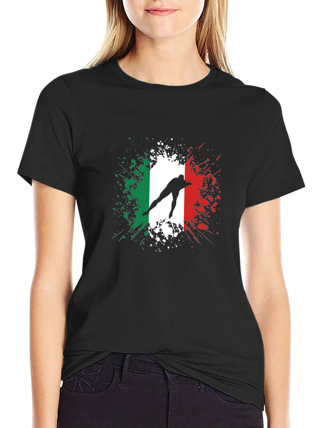 Italian Flag Speed Skater Graphic Tee