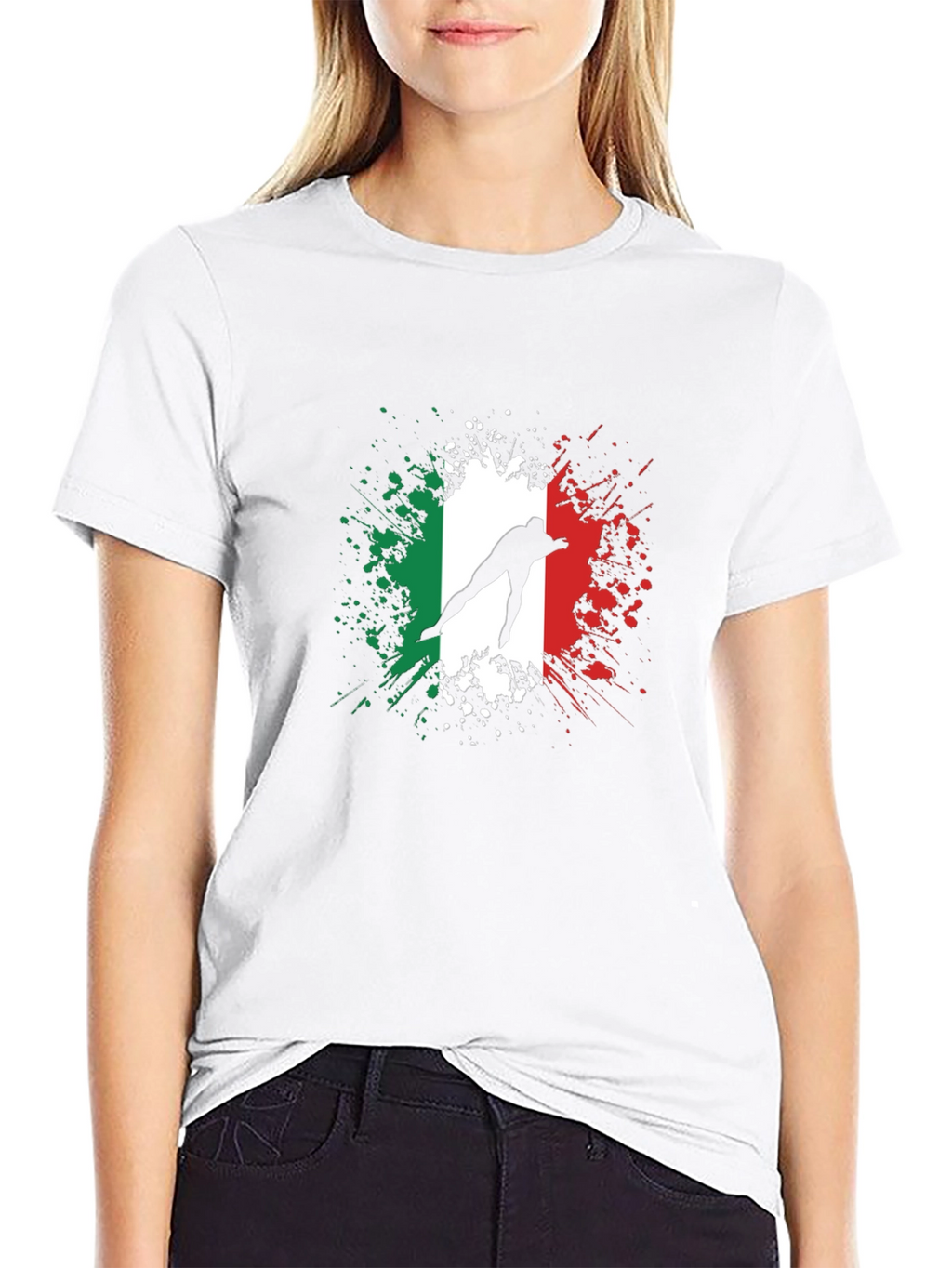 Italian Flag Speed Skater Graphic Tee