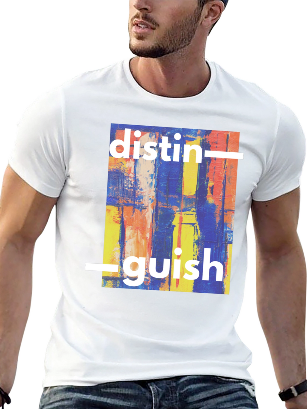 Distinguish Abstract Art Graphic T-Shirt