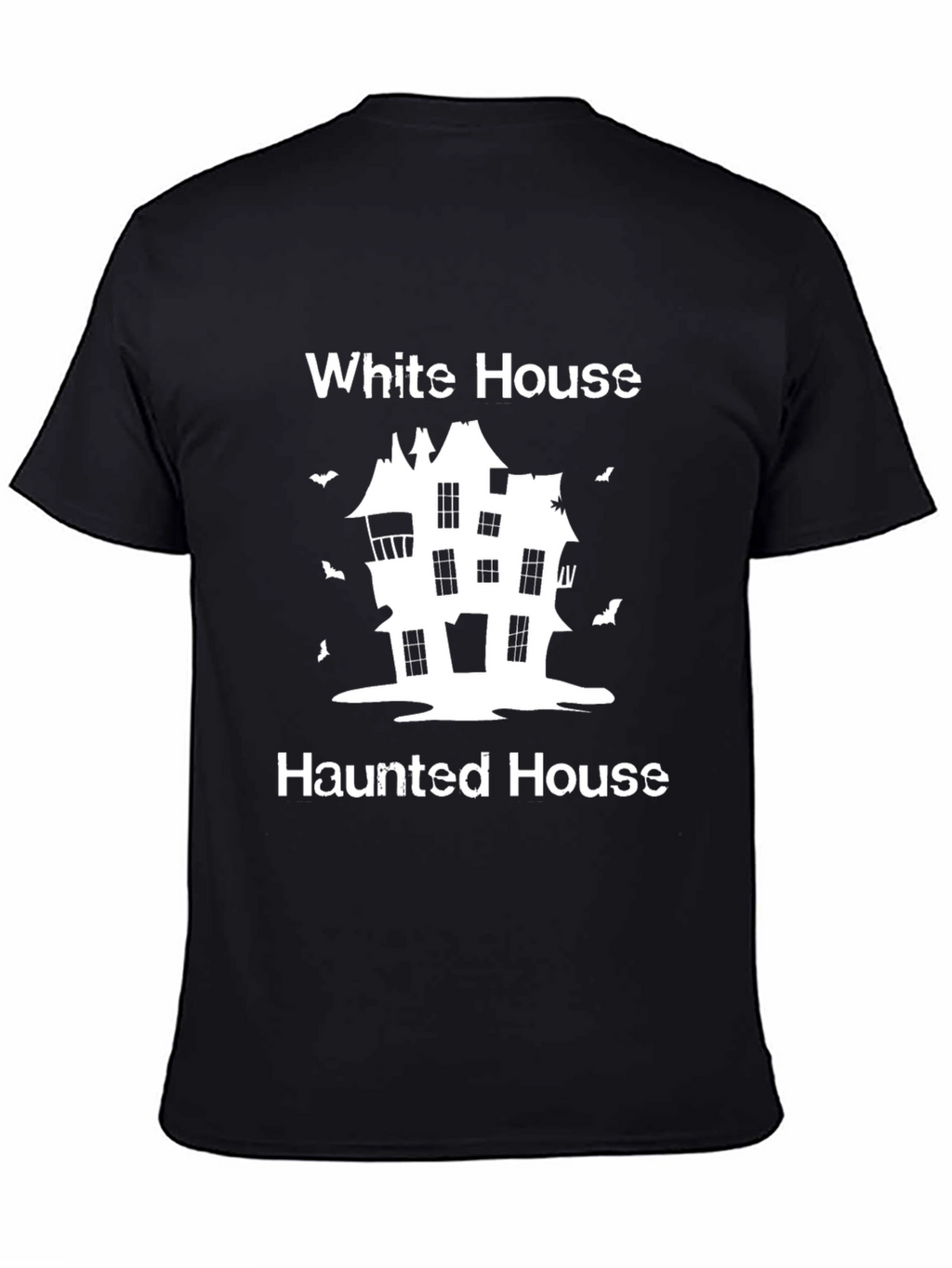 White House Haunted House Halloween T-Shirt